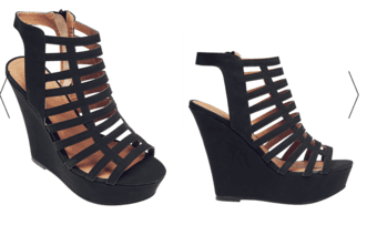 Cage Peep-Toe Wedges $30 1