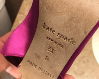 $65-Kate Spade Satin Bowknot Open-toe Slingback Heels-Sz 6.5-Pink 3