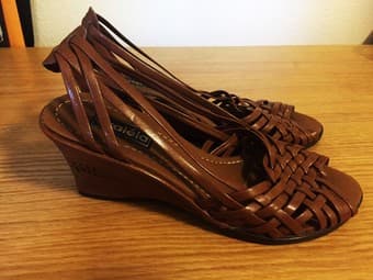 Wedges, sandals, and dress for sale! 1