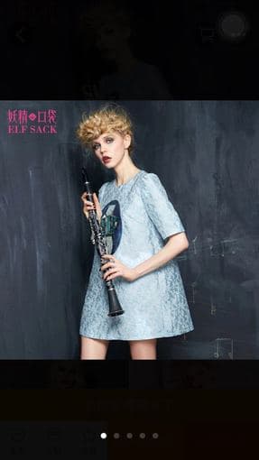 3/4 Sleeves Embroidery Dolly Bear Cocoon Dress-Baby Blue-US 6/8-$50 1