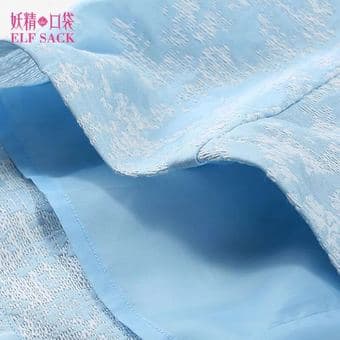 3/4 Sleeves Embroidery Dolly Bear Cocoon Dress-Baby Blue-US 6/8-$50 4