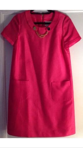 Kate Spade Peter Pan Collar Cocoon Pink Dress size 8-$100 1