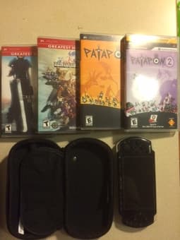 Sony PSP 3000 w/ 4 games & 4GB SD card (able to play downloaded games) 1