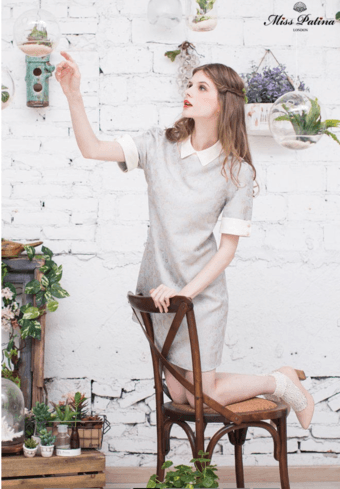 Moving sale-NWT-KateSpade/Modcloth Alike/Miss Patina Retro Embroidery 3/4 sleeve Preppy Dress 2