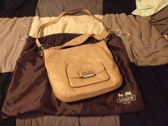 COACH Kristin Leather Large Hobo Purse Shoulder Bag [NEW, $120] 1