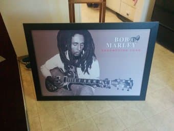 Bob Marley - framed picture $5 1