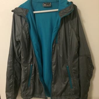 REI Women's Medium Jacket - Grey and Turquoise - $15.00 4