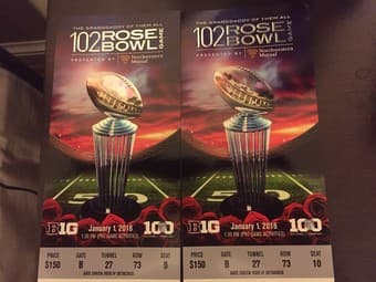 Two Rose Bowl tickets in alumni section ($120 each) 1