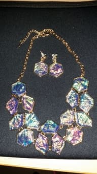 Beautiful necklace and matching earrings (essentially new) 2