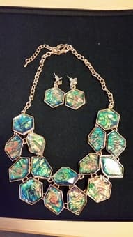 $10 OBO Beautiful necklace and matching earrings (essentially new) 1