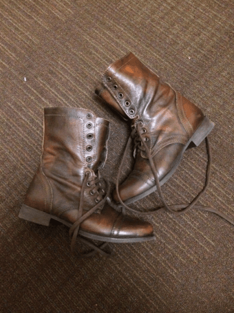 FOR SALE: Steve Madden Troopa Boots - Dark Brown - W 7.5 1