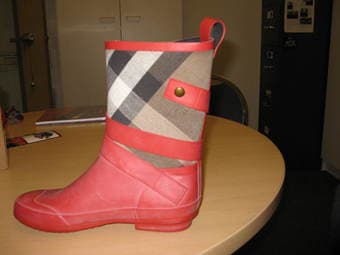 Red Burberry Rain Boots 1