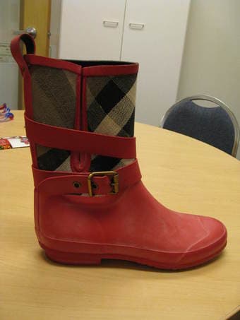 Red Burberry Rain Boots 2