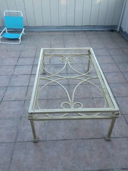 Wrought Iron outdoor coffee table 1