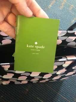 *new* Kate Spade Pink and Black Polka Dot Gallery Drive Handbag 2