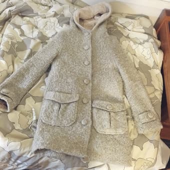 Women's Cute Beige Cream Coat For $7 1