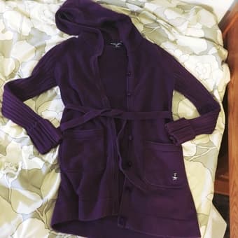 Women's Purple Sweater Coat For $7 1