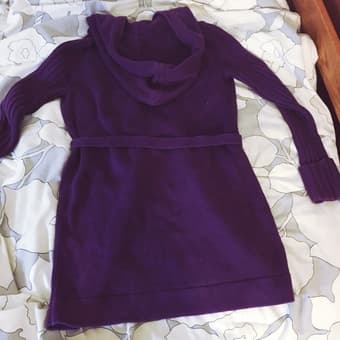 Women's Purple Sweater Coat For $7 3