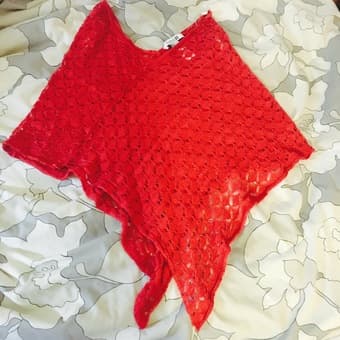 Forever 21 Red Poncho For $3 1