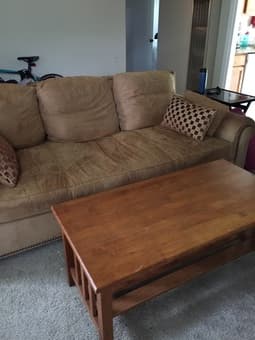 Free!! Couch, tables, chairs, desk, lamps 2