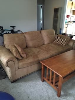 Free!! Couch, tables, chairs, desk, lamps 3