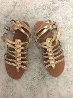 Brand new gold gladiator sandals size 7 1