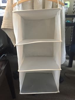White Hanging closet Organizer $3 1