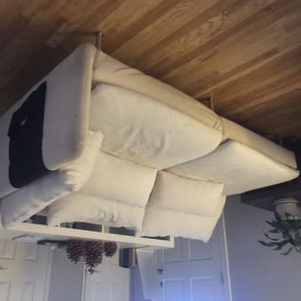 White Fabric Couch for free 1