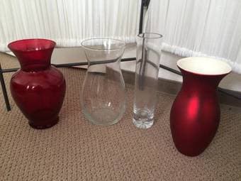 Assorted flower vases 1