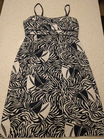 Vineyard Vines Women's Sailboat Dress - Blue & White - Size 2 1