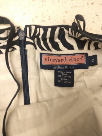 Vineyard Vines Women's Sailboat Dress - Blue & White - Size 2 2