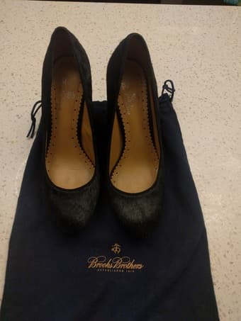 Brooks Brothers Haircalf Platform Pumps Women's Size 6 (Black) - $20 1