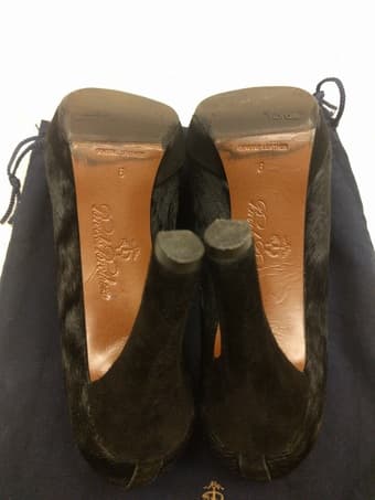 Brooks Brothers Haircalf Platform Pumps Women's Size 6 (Black) - $20 3