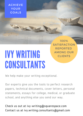 WRITING HELP from the Ivy Writing Consultants 1