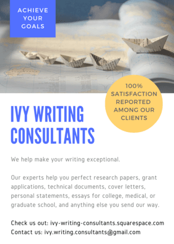 WRITING HELP from the Ivy Writing Consultants 1
