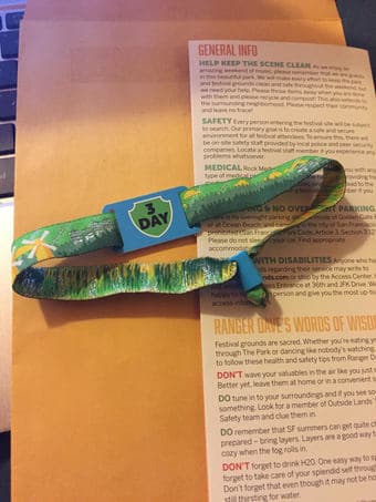 SELLING: 3 day GA Outside Lands pass (unregistered) for $300 1