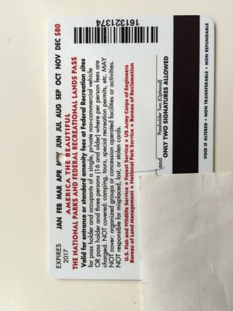 national park annual pass $35, 2