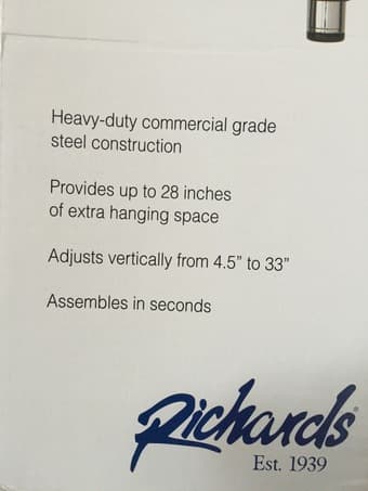 Closet extension rod @$10 3