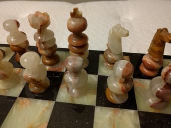 Onyx chess and checkers set $40 2