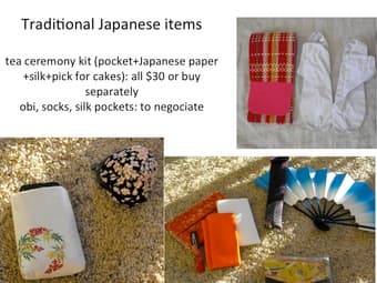 Japanese tea and dance items, Japanese handmade paper 2