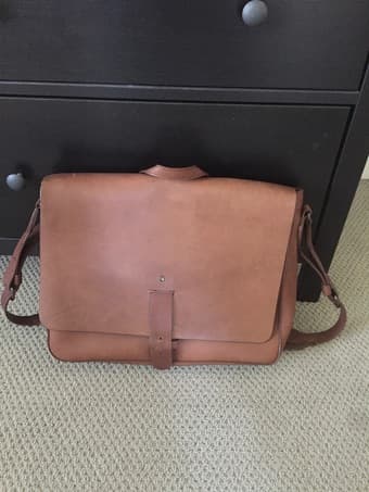 Leather Messenger Bag - Brand New! 1