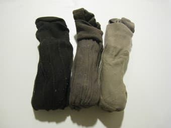 3 pair brown/tan/khaki dress socks: men’s size 6–12 1