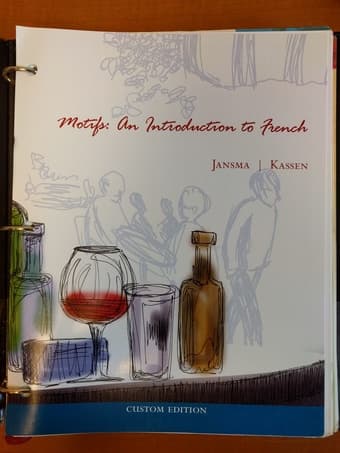 $60 - Motifs: An Introduction to French 6th Ed. (FRENLANG 1,2,3,1a,2a) 1