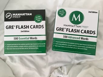 Complete GRE Prep books/Flash Cards- Manhattan Prep and ETS 3