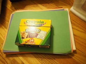 Construction Paper and Crayons 1