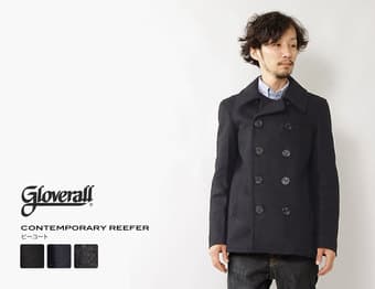 GLOVERALL MENS Reefer SLIM FIT BLACK made in ENGLAND 1