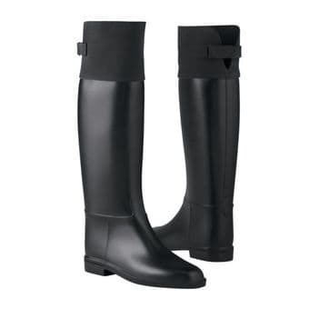 new formal black Rainboots - women's size 9 1