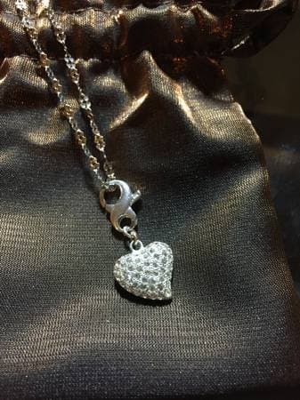 Carolee Pave Heart Pendant and Chain 1