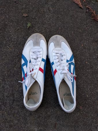 Onitsuka Tiger sneakers (white/blue/red) (LIKE NEW) 2