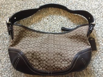 Coach Signature Canvas and Leather Purse 1